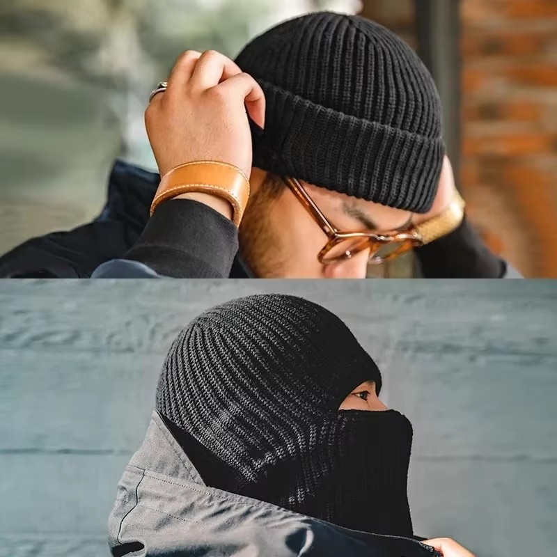Muffler Men Wool - Uomo Inverno Skullies Berretti Cappelli per