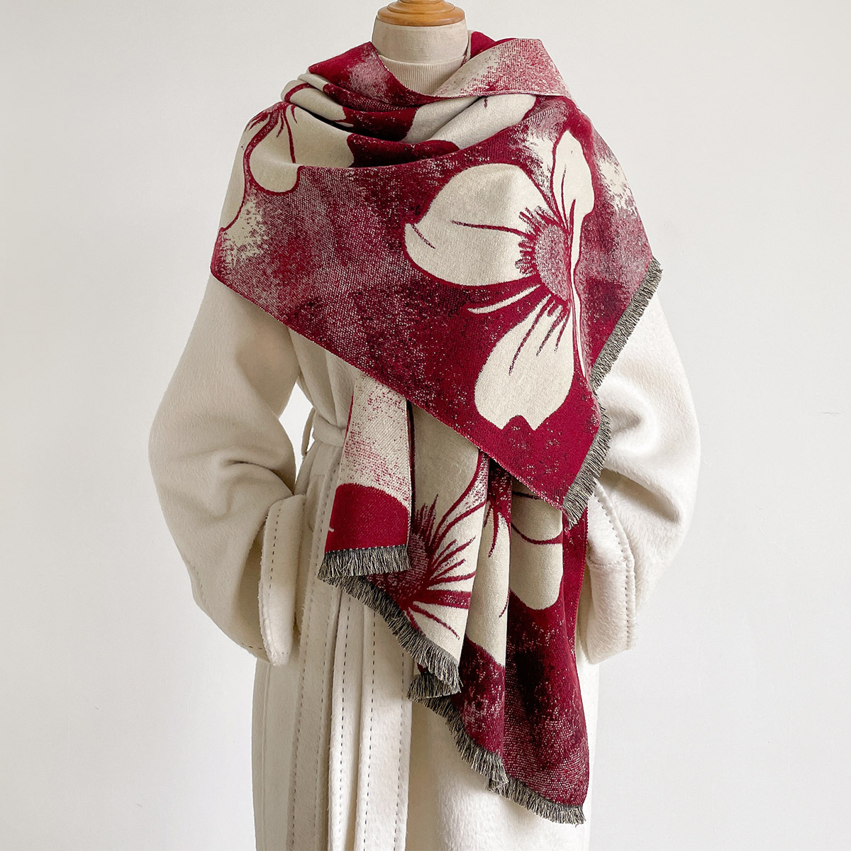 Pashmina Wrap Large - Sciarpa da Donna in Finta Cashmere