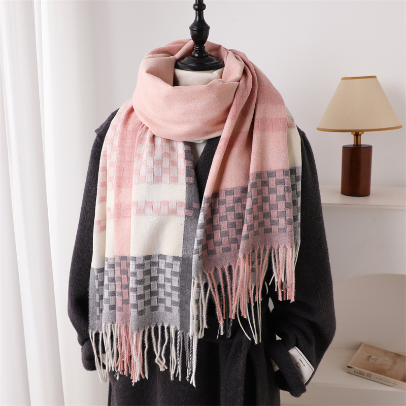 Sciarpa di Cashmere a Quadri d - Woven Scarf Blanket recensione e prezzo